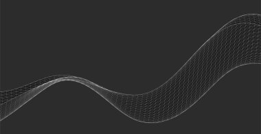 Üç boyutlu dalga. soyut dinamik parçacıklar.