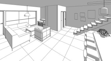 iç taslak, 3 boyutlu resimleme