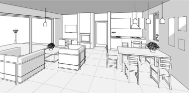 Mutfağın tasarımı, 3 - görüntüleme