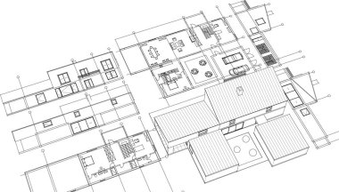 ev planı çizimi, vektör