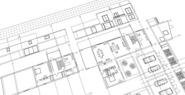 ev konsepti çizimi 3 boyutlu illüstrasyon