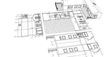 ev konsepti çizimi 3 boyutlu illüstrasyon