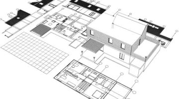 ev içi taslak 3D illüstrasyon