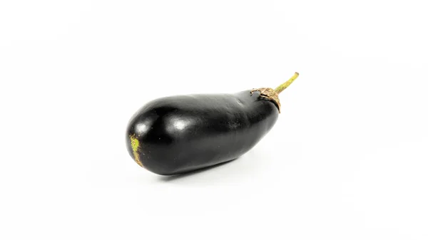 Eggplant Isolated White Background Raw Aubergine — Stock Photo, Image