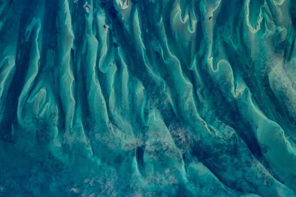 Textura Del Mar Desde Vista Aérea Resumen Azul Verde Patrones — Foto de Stock