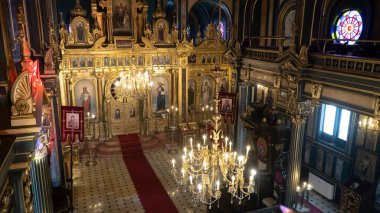 St. Stephen Church in Balat Istanbul Turkey. Interior of Bulgarian St. Stephen Church. Sveti Stefan Kilisesi in Turkish. Noise included