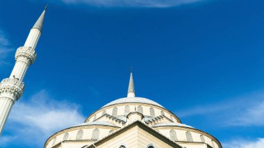 Mosque and sky. Ramadan concept islamic background