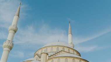 Mosque and sky. Ramadan concept islamic background