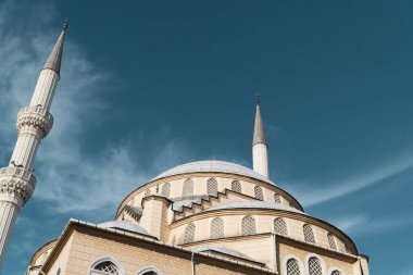 Mosque and sky. Ramadan concept islamic background