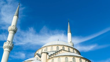 Mosque and sky. Ramadan concept islamic background