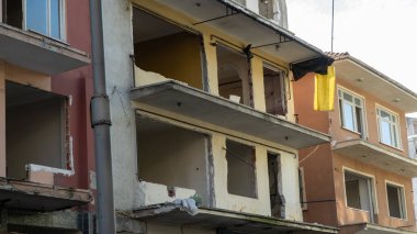 Kentsel Donusum in Turkish. Urban transformation in Golcuk Kocaeli Turkey. Selective focus included.