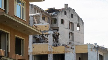 Kentsel Donusum in Turkish. Urban transformation in Golcuk Kocaeli Turkey. Selective focus included.