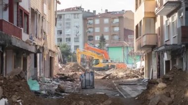 Earthquake in Turkey. Ruined houses after a massive earthquake in Turkey. 7.8 magnitude quake effected 10 cities and millions of people.