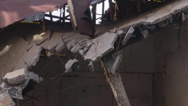 Землетрус Туреччині Зруйновані Будинки Після Великого Землетрусу Туреччині Землетрус Магнітудою — стокове відео