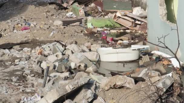 Gempa Bumi Turki Hancur Rumah Setelah Gempa Bumi Besar Turki — Stok Video