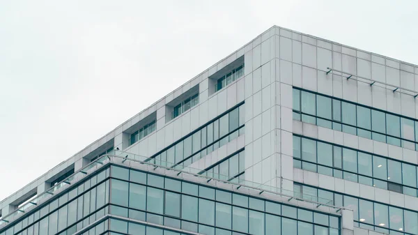 stock image Skyscrapers office exterior. Details of complex high rise building. Financial district. Glass facade building Tech industry