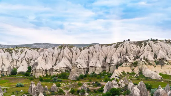 stock image Fairy chimneys in Cappadocia Turkey. Cappadocia landscape. Travel to Turkey. Selective focus included.