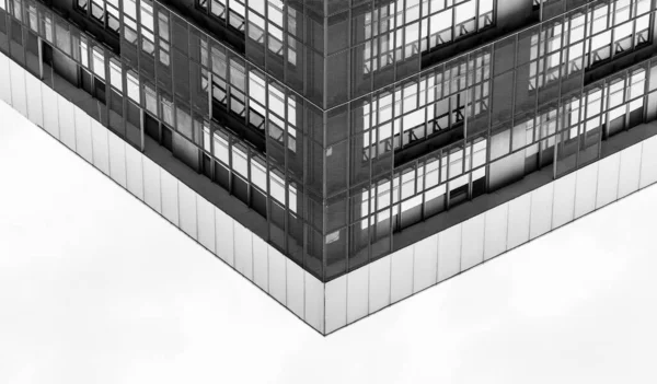 Architektura Tle Drapacze Chmur Zewnątrz Szczegóły Kompleksu Wysoki Budynek Dzielnica — Zdjęcie stockowe