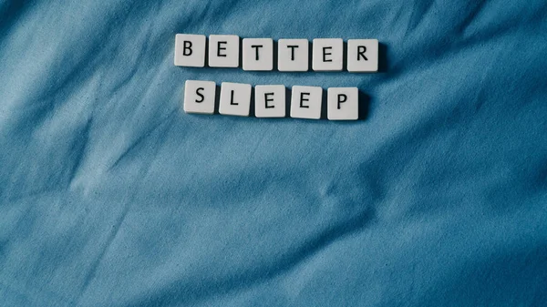 Koncepcja Snu Lepiej Wyśpij Się Łóżku Koncepcja Zdrowia Snu Widok — Zdjęcie stockowe