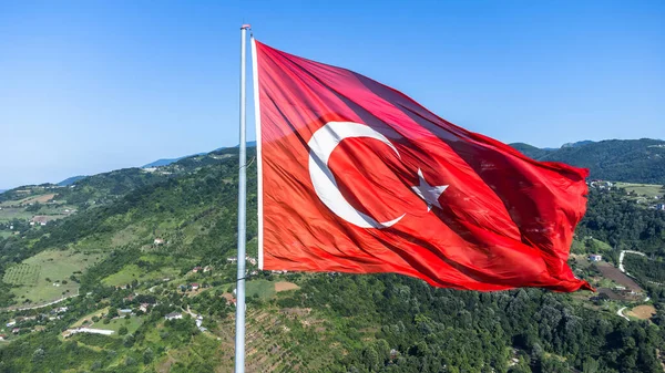 Turkish Flag Turkish National Holiday Temmuz Demokrasi Milli Birlik Gunu — Stock Photo, Image
