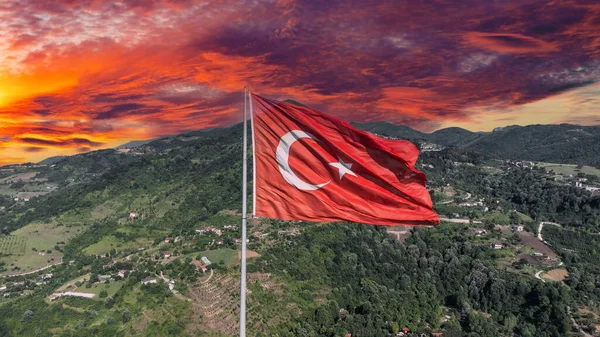 Bandera Turca Fiesta Nacional Turca Temmuz Demokrasi Milli Birlik Gunu — Foto de Stock