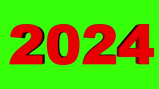 2024 Καλή Ιδέα Του Νέου Έτους 2023 Έως 2024 Κείμενο — Αρχείο Βίντεο