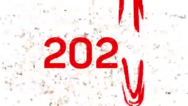 2024 Счастливый Новый Год Текстовая Анимация 2023 2024 Год Новый — стоковое видео