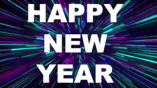 Feliz Ano Novo Conceito Com Luzes Feliz Ano Novo 2024 — Vídeo de Stock