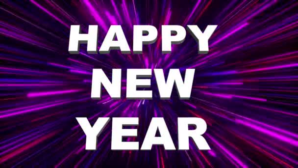 Šťastný Nový Rok Koncept Světly Šťastný Nový Rok 2024 Koncept — Stock video