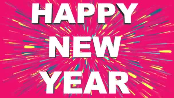 Feliz Ano Novo Conceito Com Luzes Feliz Ano Novo 2024 — Vídeo de Stock