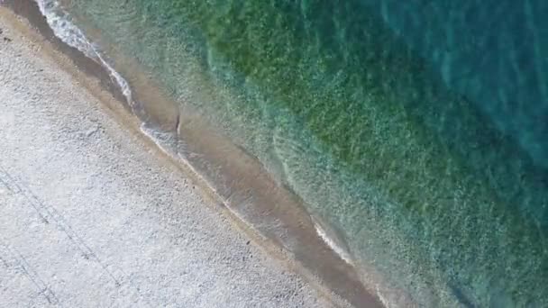 Pemandangan Udara Laut Turquoise Pemandangan Udara Laut Konsep Liburan Musim — Stok Video