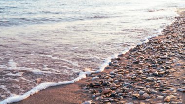 Yazı için plaj arkaplan kopyalama alanı. Yaz konsepti