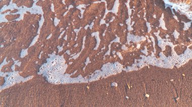 Deniz dalgalı kumsal arka planı. Metin için alanı kopyala