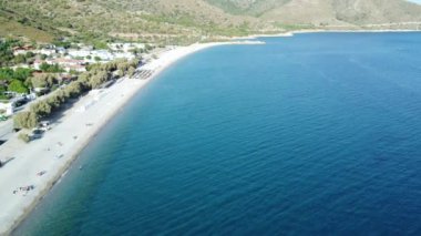 Deniz manzaralı. Deniz dokusu. Sakin turkuaz deniz. Yaz kavramı. Datca, Türkiye.