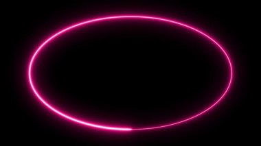 Alfa kanallı neon ışığı. Ürün gösterimi için neon ışık arkaplanı. HUD.