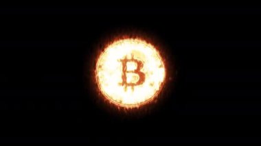 Bitcoin animasyonu. Bitcoin alfa kanalı ile animasyonu alevlendirdi