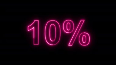 İndirimli animasyonda% 10 indirim. % 10 indirimli parlayan animasyon.