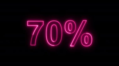 İndirimli animasyonda% 70 indirim. % 70 indirimli parlayan animasyon.