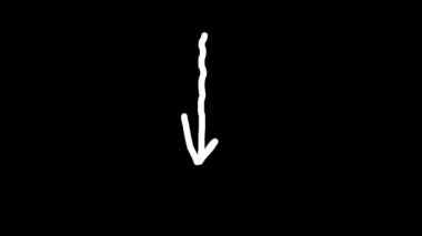 Oklu el, metin için animasyon kopyalama alanı çizdi. El çizimi ok alfa kanalı