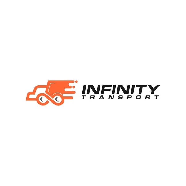 Infinity Transportation Logo Design Camion Combinație Infinit Ilustrații de stoc fără drepturi de autor