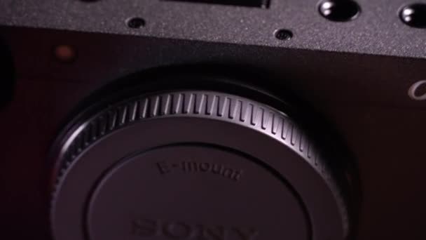 Mogilev ベラルーシ 2023年1月4日 Sony Alpha Fx30 Mirrorless Digital Camera Case — ストック動画