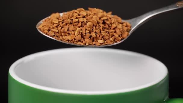 Instant Coffee Coffee Powder Product Freeze Dried Instant Coffee Spoon — 비디오