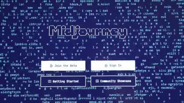 Mogilyo Belarus February 2023 Midjourney Computer Screen Artificial Intelligence Generation — Stok Video