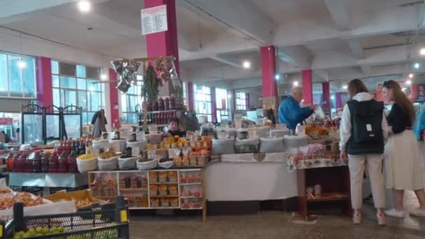 Batumi Georgia 2023 Május Nagy Csontos Piac Batumi Központjában Bevásárló — Stock videók