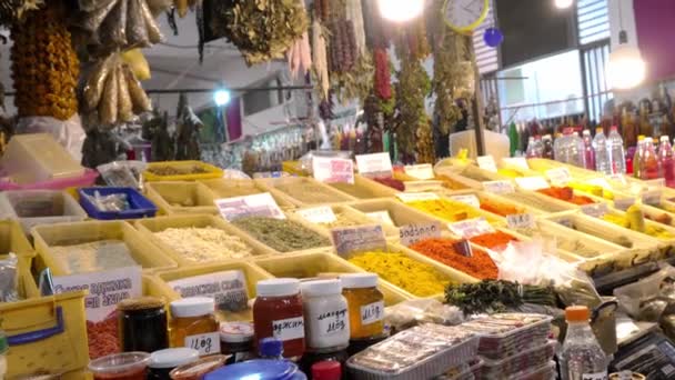 Grande Mercado Ósseo Centro Batumi Mercado Compras Rua Velha Produtos — Vídeo de Stock