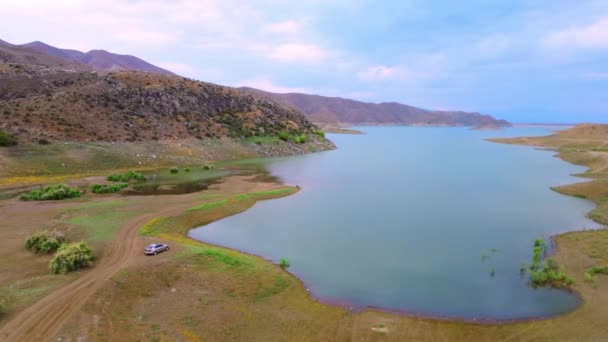 Azat Reservoir Located Ararat Region Armenia Picturesque Reservoir Blue Water — Stock Video