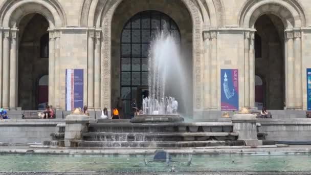 Yerevan Armenia May 2023 Republic Square Yerevan Singing Fountains People — Stock Video