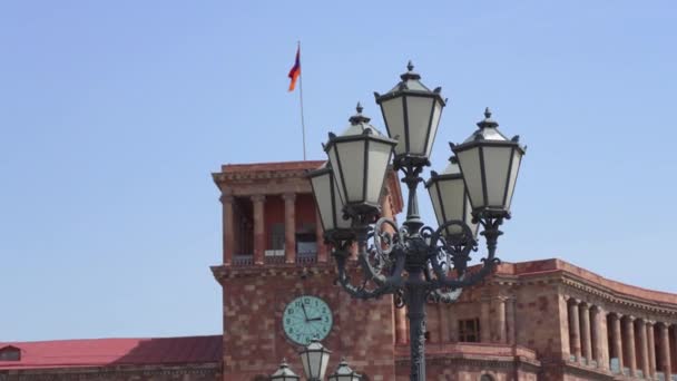Yerevan Armenia Czerwiec 2023 Flaga Armenii Lata Erewanie Głównym Placu — Wideo stockowe