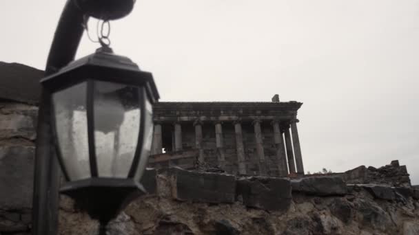 Chrám Garni Postavený Řecko Římském Stylu Ionském Řádu Hlavním Symbolem — Stock video