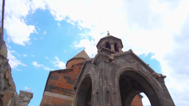 Хор Вирап Армянский Монастырь Расположенный Араратской Равнине Армении Недалеко Границы — стоковое видео